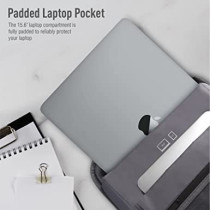 Promate Laptop Backpack, Premium Eco-Friendly Water-Resistant Backpack With Anti-Theft Zippers, Urbanpack-Bp Grey
