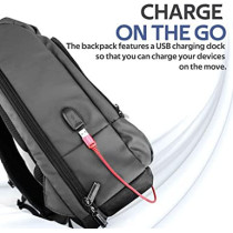 Promate Laptop Backpack, Multi-Storage Water-Resistant 17.3 Inch Laptop Bag With Anti-Theft Pockets, Trekpack-Bp - Black