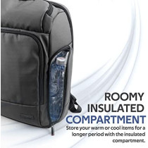 Promate Laptop Backpack, Multi-Storage Water-Resistant 17.3 Inch Laptop Bag With Anti-Theft Pockets, Trekpack-Bp - Black