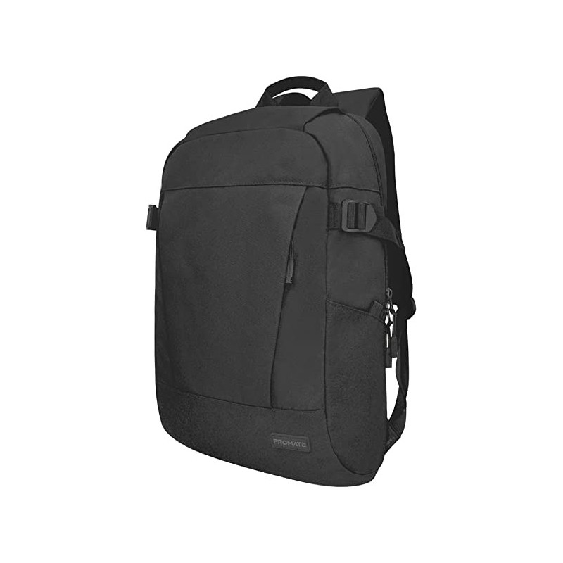 Promate Laptop Backpack, Premium Comfortable 15.6 Inch Laptop Backpack With Secure Zippers, Birger Black