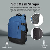 Promate Unisex Laptop Backpack, Blue