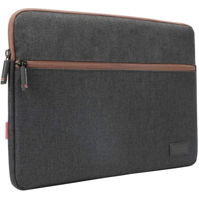 Promate Laptop Sleeve, Lightweight 16 Inch Water-Repellent Protective Fabric Laptop Sleeve, Portfolio-L (Black)
