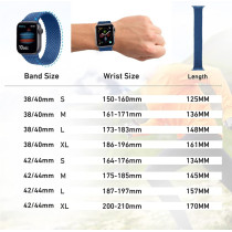 Promate Solo Loop Nylon Braided Strap For Apple Watch With Secure Fit For Apple Watch Series 1,2,3,4,5,6, Se, Blue
