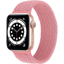 Promate Solo Loop Nylon Braided Strap For Apple Watch With Secure Fit For Apple Watch Series 1,2,3,4,5,6, Se, Pink Punch