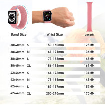 Promate Solo Loop Nylon Braided Strap For Apple Watch With Secure Fit For Apple Watch Series 1,2,3,4,5,6, Se, Pink Punch