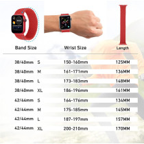 Promate Solo Loop Nylon Braided Strap For Apple Watch With Secure Fit For Apple Watch Series 1,2,3,4,5,6, Se - Red
