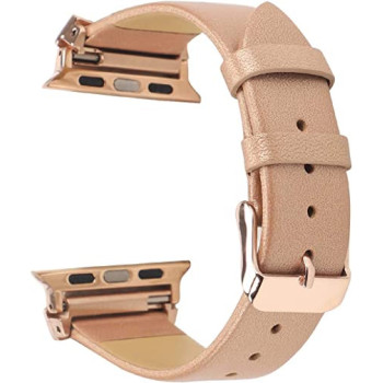 Promate Leather Watch Strap, Premium Crystal Encrusted For Apple Watch 38Mm/40Mm, For Apple Watch Series, Scepter-38Sm.Gold