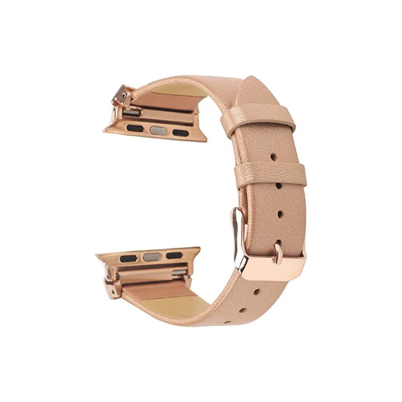 Promate Leather Watch Strap, Premium Crystal Encrusted For Apple Watch 38Mm/40Mm, For Apple Watch Series, Scepter-38Sm.Gold