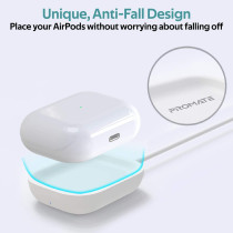 Promate Wireless Charger For Airpods, Powerful 5W Wireless Charging Dock With Over-Charging Protection For Airpods,Airpods Pro, Aurapod-1