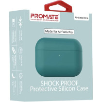 Promate Airpods Pro Case Cover,Slim-Fit Soft Silicone Full Protective Shockproof Cover For Apple Airpods Pro,Aircase-Pro (Green)