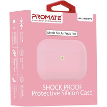 Promate Airpods Pro Case Cover,Slim-Fit Soft Silicone Full Protective Shockproof Cover For Apple Airpods Pro,Aircase-Pro (Pink)