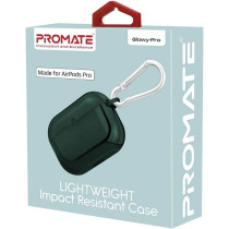 Promate Airpods Pro Case, Lightweight Impact-Resistant Electroplated Tpu Slim-Fit Protective Cover, Glowy-Pro Midnight Green