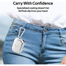 Promate Airpods Pro Case, Lightweight Impact-Resistant Electroplated Tpu Slim-Fit Protective Cover, Glowy-Pro Silver
