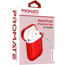 Promate Airpods Hard Case, Durable Slim Fit Dual Layer Shockproof Case Cover For Apple Airpods And Airpods 2, Neoncase Maroon