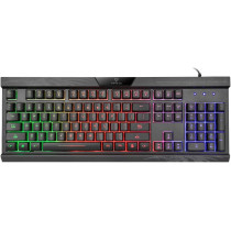 Vertux Gaming Keyboard, Professional Ergonomic Wired Usb Gaming Keyboard,12 Multimedia Shortcut Keys For Pc, Amber Eng/Arab