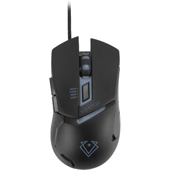 Vertux Wired Gaming Mouse, Ergonomic Quick Responsive 3200 Dpi Optical Sensor Usb Gaming Mouse, For Ps4, Pc, Dominator Black