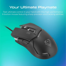 Vertux Wired Gaming Mouse, Ergonomic Quick Responsive 3200 Dpi Optical Sensor Usb Gaming Mouse, For Ps4, Pc, Dominator Grey