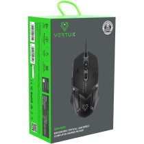 Vertux Gaming Mouse, Ergonomic Optical Usb Wired Gaming Mice With Rainbow Led Backlit For Ps4, Pc, Sensei Black