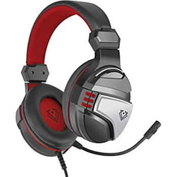Vertux Wired Gaming Headphone,Over-Ear Surround Sound Multi-Platform,3.5Mm Audio Jack,Adjustable Noise Isolating Mic, Malaga Red