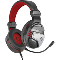 Vertux Wired Gaming Headphone,Over-Ear Surround Sound Multi-Platform,3.5Mm Audio Jack,Adjustable Noise Isolating Mic, Malaga Red