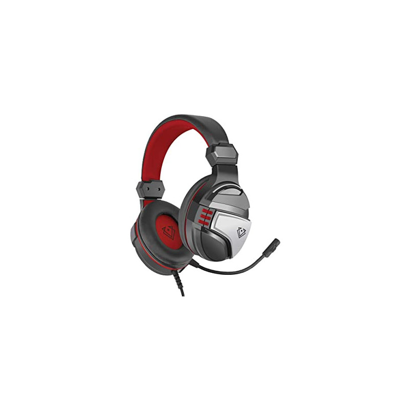 Vertux Wired Gaming Headphone,Over-Ear Surround Sound Multi-Platform,3.5Mm Audio Jack,Adjustable Noise Isolating Mic, Malaga Red