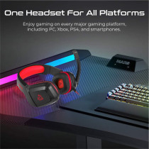 Vertux Gaming Headphone, Professional Over-Ear 3.5Mm, Noise-Isolating Microphone For Xbox One, Pc, Smartphone, Shasta Red