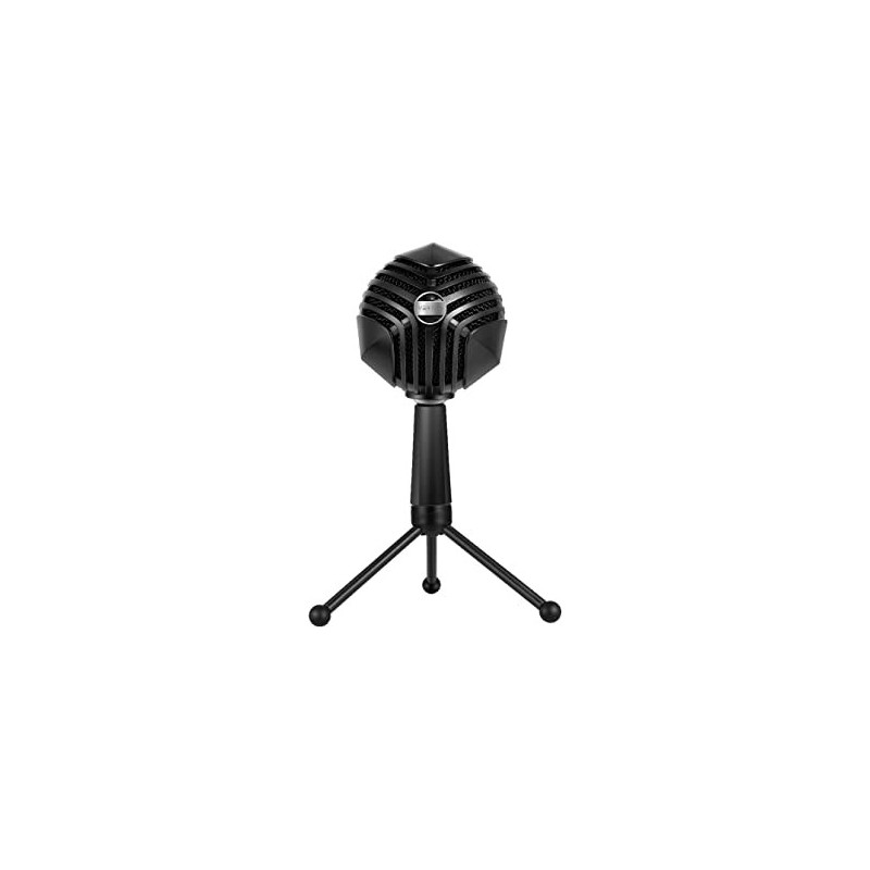 Vertux Microphone For Gaming, Adjustable High Definition Usb,3.5Mm Audio Output, Rgb Led Light And Foldable Tripod Stand, Sphere