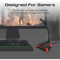 Vertux Gaming Microphone, Professional High Definition Omnidirectional Usb Gaming Mic For Gaming Console, Recording,Pc,Streamer-2 Red