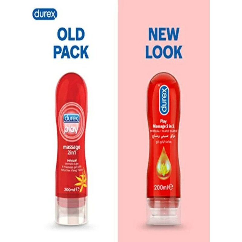 Durex Play Massage 2 In 1 Lubricant, Sensual, Ylang 200Ml