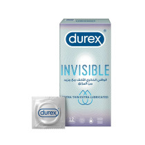 Durex Invisible Extra Thin Lubricated Condoms 12 Pieces