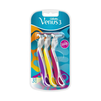 Gillette Venus3 Disposable Razors Pack Of 3 Multicolour