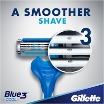 Gillette 8-Piece Blue3 Cool Razor Set Blue/Silver