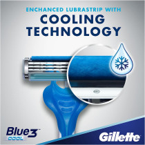 Gillette 8-Piece Blue3 Cool Razor Set Blue/Silver