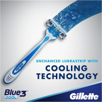 Gillette 8-Piece Blue3 Cool Razor Set Blue/Silver