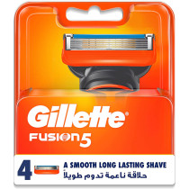Gillette 4-Piece Fusion5 Razor Blades Orange/Silver