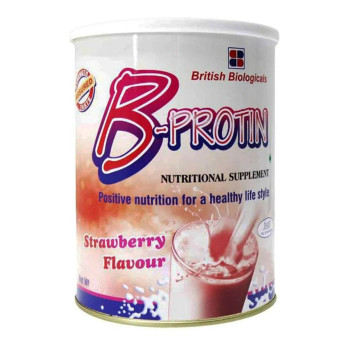 BRITISH BIOLOGICAL Strawberry Flavour B-Protein Powder