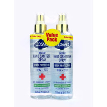COSMO Pack Of 2 Instant Hand Sanitizer Spray Blue 250Ml