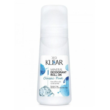 DEO KLEAR Mineral Deodorant Roll On Classic Pure 65 Ml
