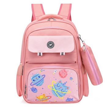 Eazy Kids Unicorn Planet School Bag w/t Pencil Case-Pink For 3Years+, Unisex (EZ_SB01_PI)