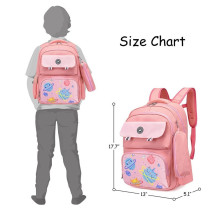 Eazy Kids Unicorn Planet School Bag w/t Pencil Case-Pink For 3Years+, Unisex (EZ_SB01_PI)