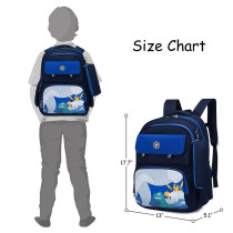 Eazy Kids Dino School Bag w/t Pencil Case-Dark Blue For 3Years+, Unisex (EZ_SB01_BU)