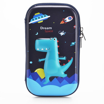 Eazy Kids Dinosaur XL Pencil Case-Blue For All ages, Unisex (EZ_PBX_09)
