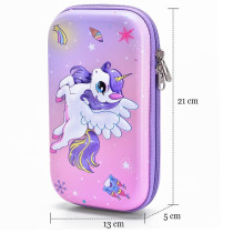 Eazy Kids XL Unicorn Pencil Case-Pink For All ages, Unisex (EZ_PBX_10)