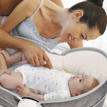 Teknum 5-in-1 Cozy Rocker Bassinet w/ Awning & Mosquito net- Grey For 0-3Years, Unisex (TK_5in1RK_GY)