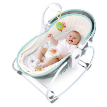 Teknum 5-in-1 Cozy Rocker Bassinet w/ Awning and Mosquito net- Green For 0-3Years, Unisex, TK 5in1RKGR