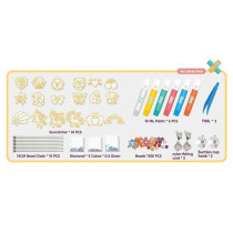 Eazy Kids DIY Kids Art & Craft Crystal Pendant Making & Coloring Set XL- Unicorn For 3Years+, Unisex (EZ_DIYCP_UISE2)