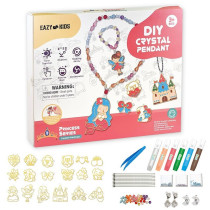 Eazy Kids DIY Kids Art & Craft Crystal Pendant Making & Coloring Set XL- Princess For 3 Years Plus, Unisex