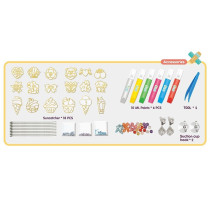 Eazy Kids DIY Kids Art & Craft Crystal Pendant Making & Coloring Set XL- Dessert For 3Years+, Unisex (EZ_DIYCP_DESE)