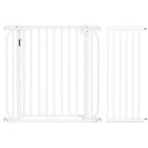 Baby Safe Metal Safety LED Gate w/t 30cm Extension, White, Unisex (BS_CM_LMG30WH)