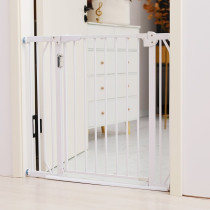 Baby Safe - Metal Safety LED Gate w/t 45cm Extension - White For 6Months+, Unisex (BS_CM_LMG45WH)